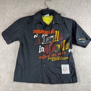 Platinum‎ FUBU Muhammad Ali Thrilla in Manila Kids Shirt Black Size M Boxing Top